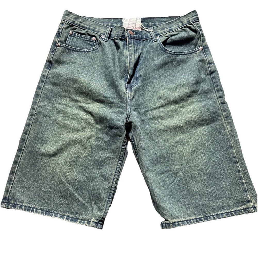 Brooklyn Express Mens Jeans Size 36 Olive Green Loose Fit Wide Leg Denim Pants